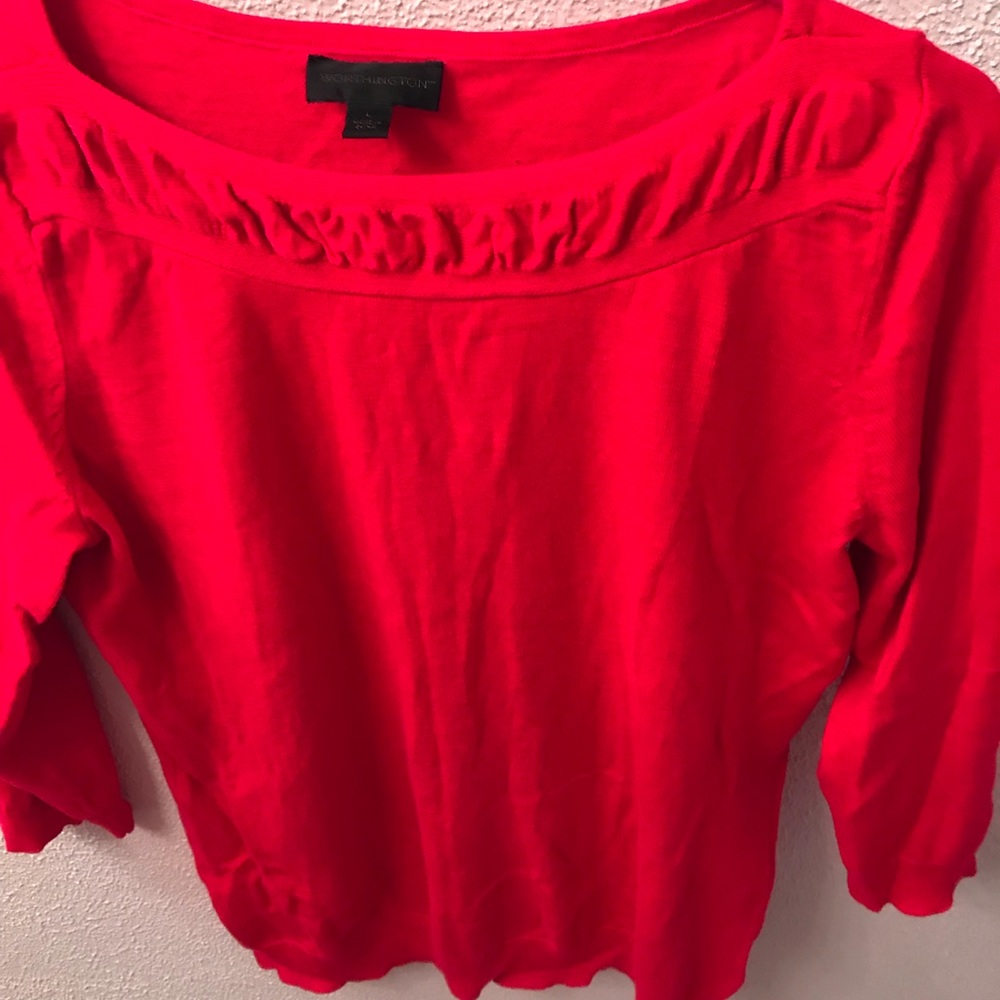 Worthington rose colored sweater